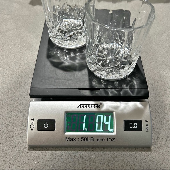 Double Old Fashioned Textured Whiskey Shot Glasses Set Pair of 2 | 6 oz Tumblers - Picture 7 of 7